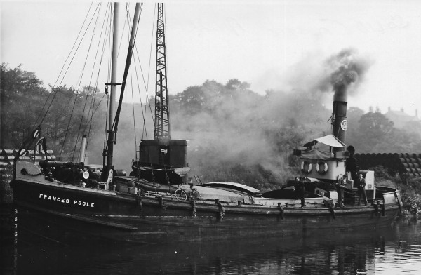 image Frances Poole loading solid caustic at Anderton Moor.