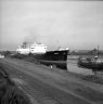 image 123 - 'morar' (iron ore carrier) approaching thelwall ferry having discharged at irlam steel works