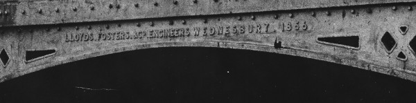 image Makers mark on L&N.W.Rly Aqueduct on Anglesey Branch of B.C.N. Aqueduct is cast iron built by Lloyd, Fosters & Co Engineers of Wednesbury in 1856. 